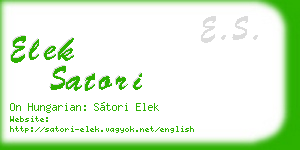 elek satori business card
