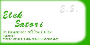 elek satori business card